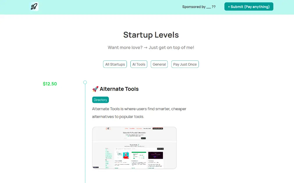 Startup Levels (Leaderboard) product image